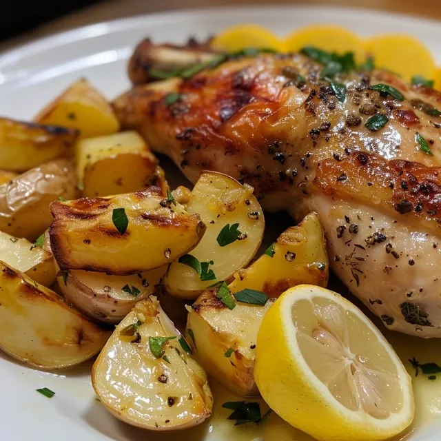 Frango Assado com Limão e Alho: Sabor e Simplicidade na Sua Mesa Vista lateral de um frango inteiro assado com temperos e ervas.