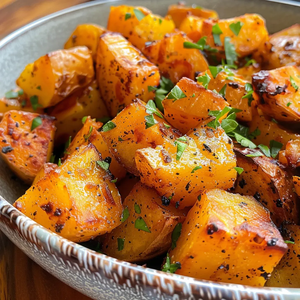 Appetizing batata assada showing a textured, crunchy exterior and a soft interior.