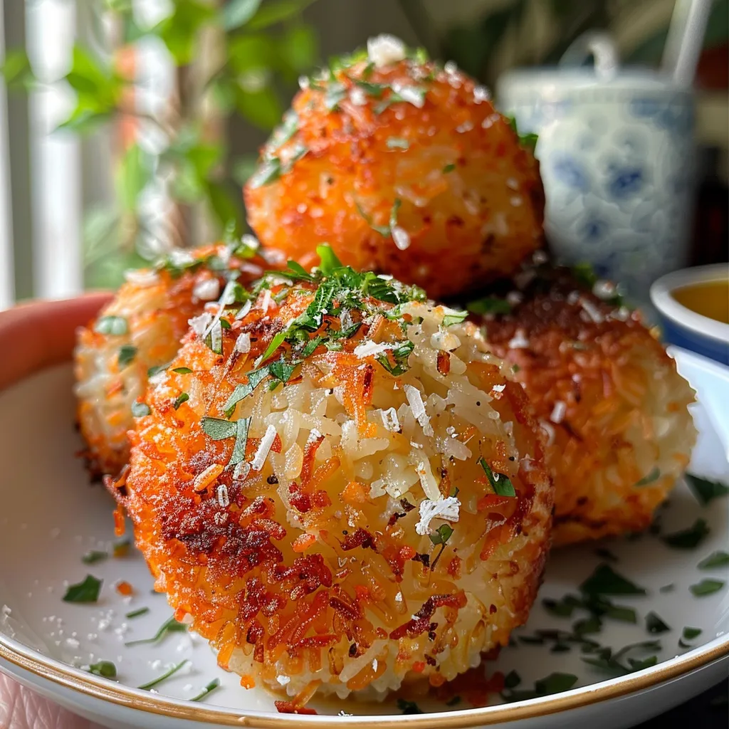 Textured view of Bolinho de Arroz, featuring its crispy surface.