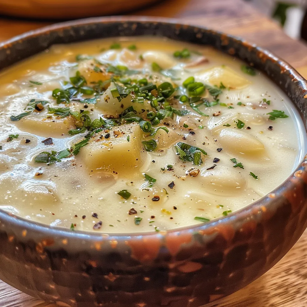 Appetizing close-up of Molho Branco Fit, with garlic and onion visible in the sauce.