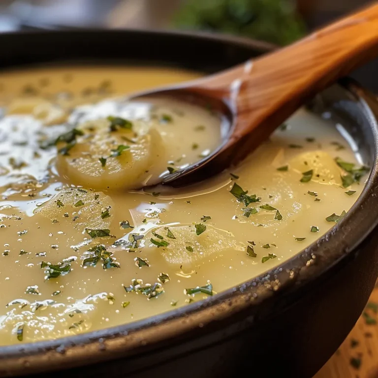 Detailed shot of delicious Molho Branco with a smooth texture.