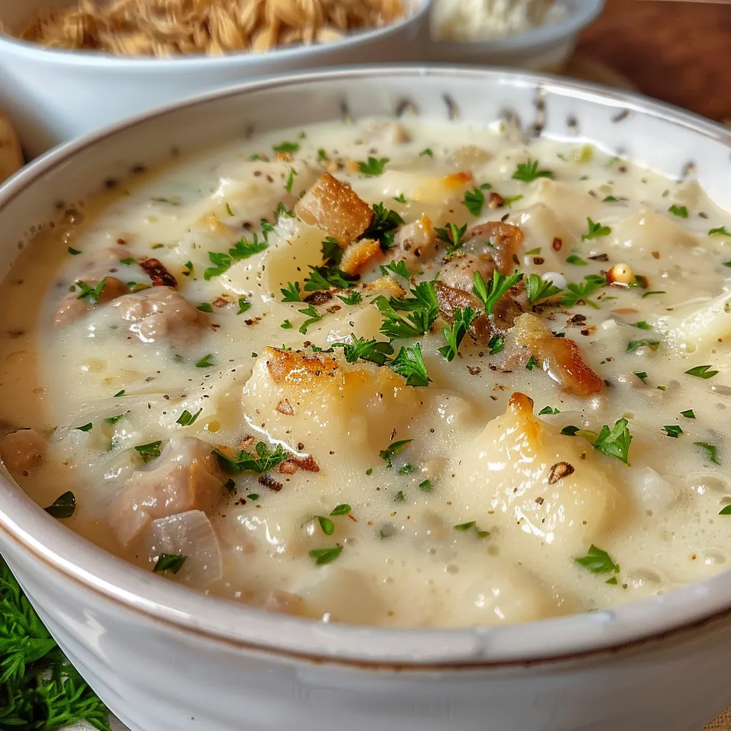 Image showcasing Molho Branco with a glossy finish and ingredients nearby.