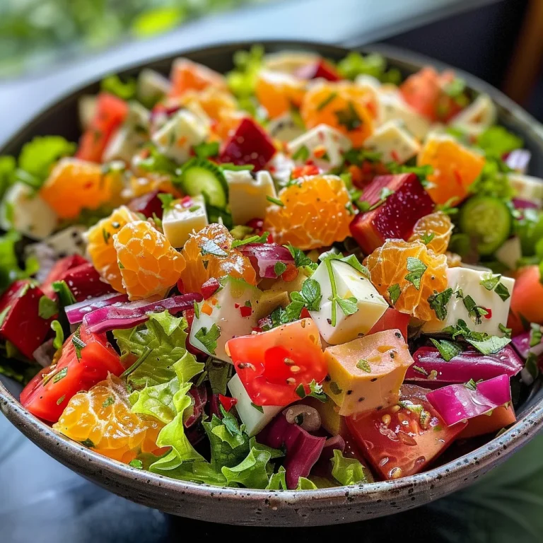 Explorando Sabores: Salada de Romã com Molho de Iogurte para Acompanhar seu Dia Salada vibrante de romã apresentada em um prato, destacando os ingredientes frescos.