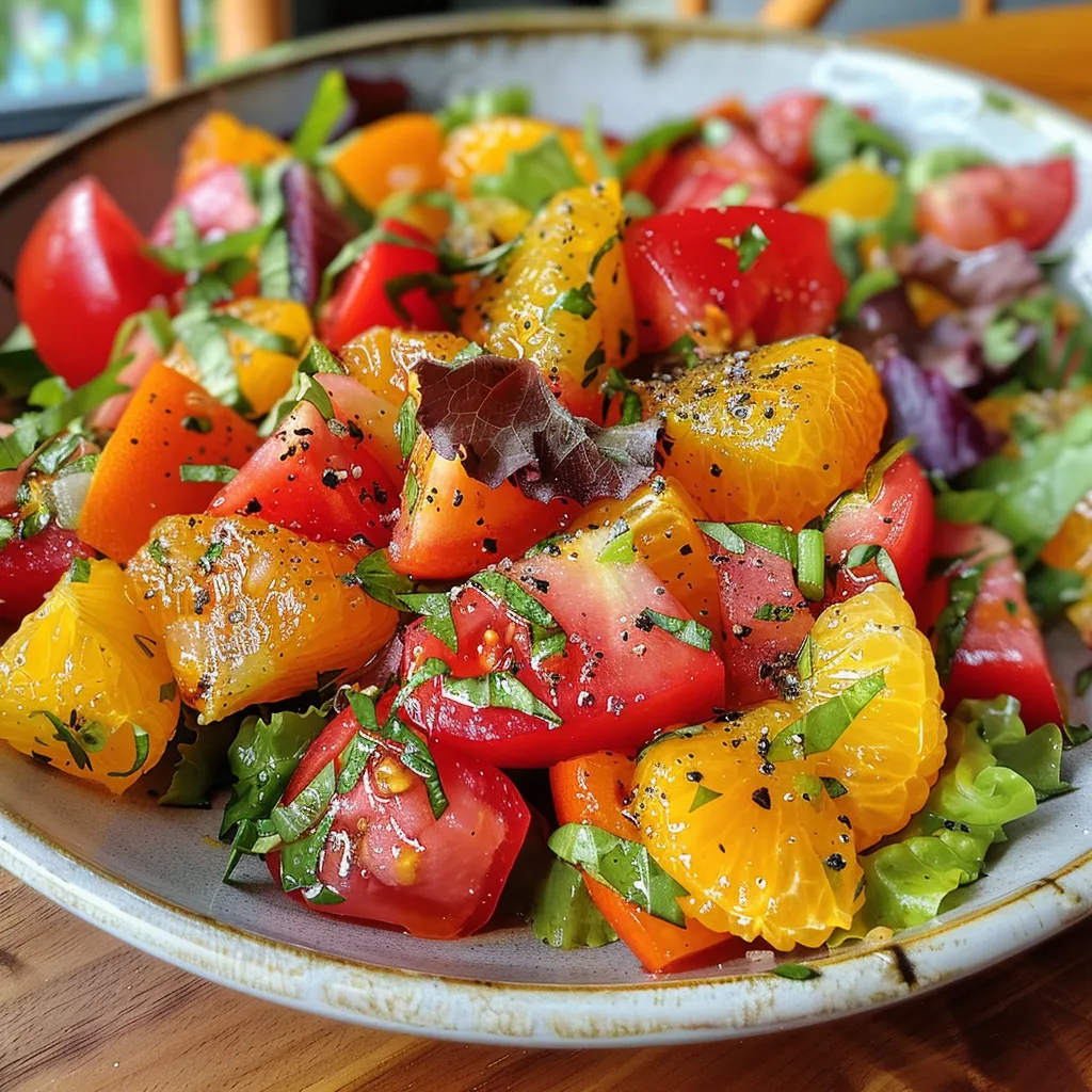 Tigela de salada com romã, agrião e ricota, acompanhada por um molho de iogurte.