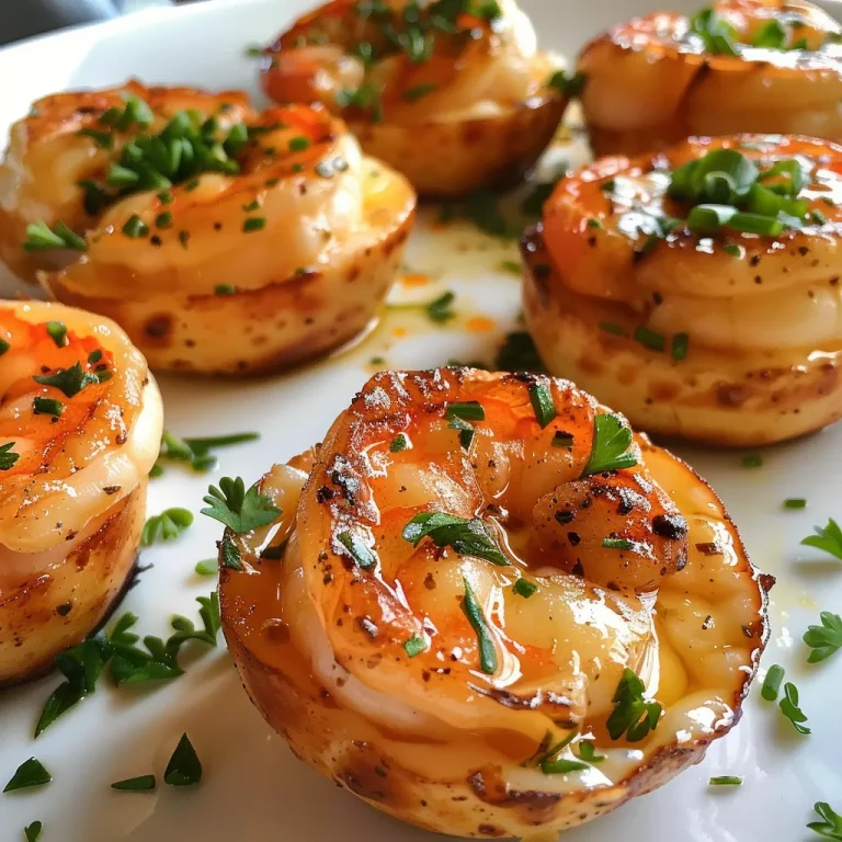 Juicy Tortinhas Salgadas de Camarão highlighted with vibrant ingredients and a tempting sheen.