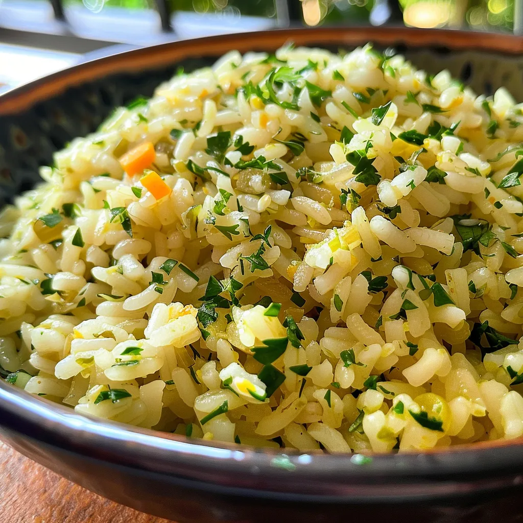 Well-presented arroz especial com legumes, highlighting fresh and juicy ingredients.