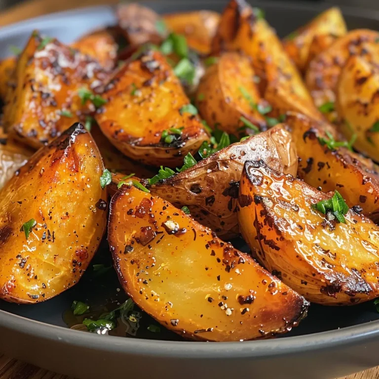 Porção de batata rústica crocante com ervas, preparada na Air Fryer.