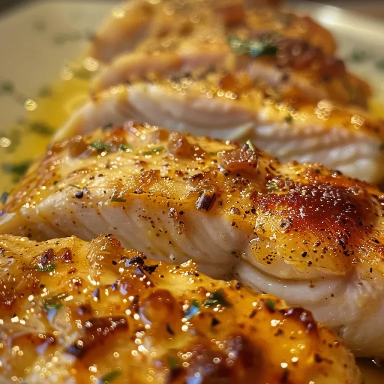 Filé de frango ao molho de queijo e mostarda, foco na textura e detalhes do prato.