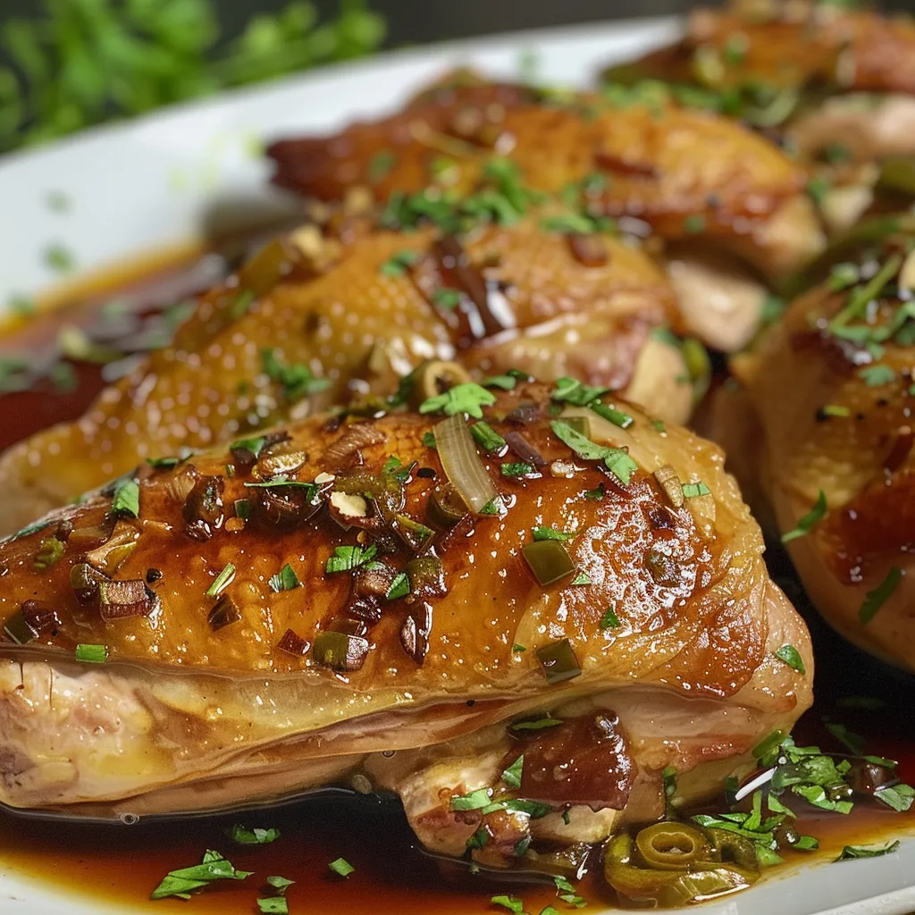 Prato de Frango Agridoce vibrante, com um mix de vegetais coloridos e pedaços de carne.