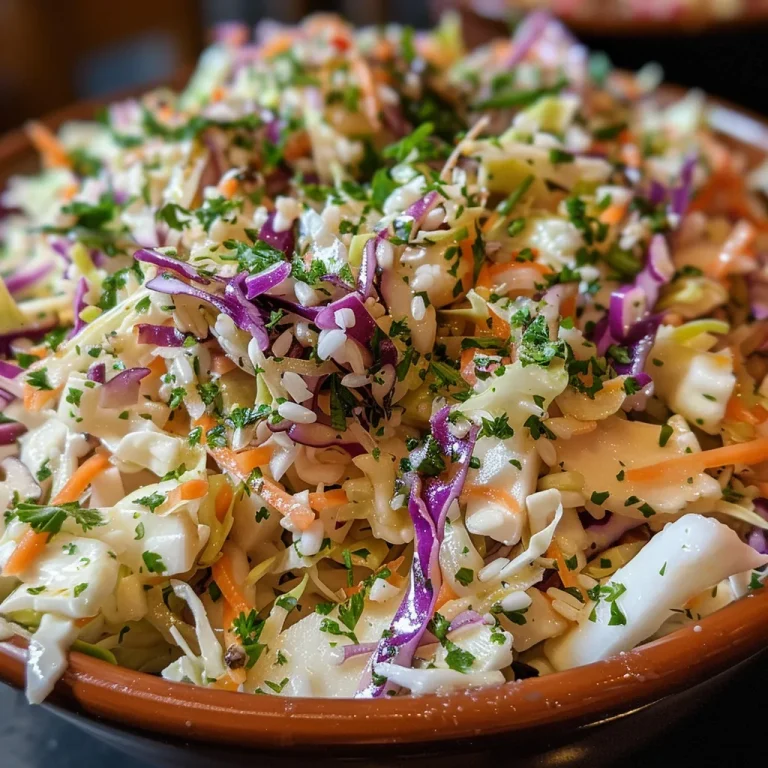 Mistura vibrante de repolho, cenoura e maçã verde em uma salada coleslaw.