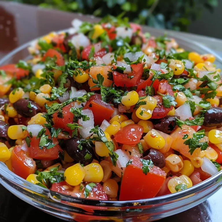 Detailed shot of a salad featuring chickpeas, vegetables, and olives.