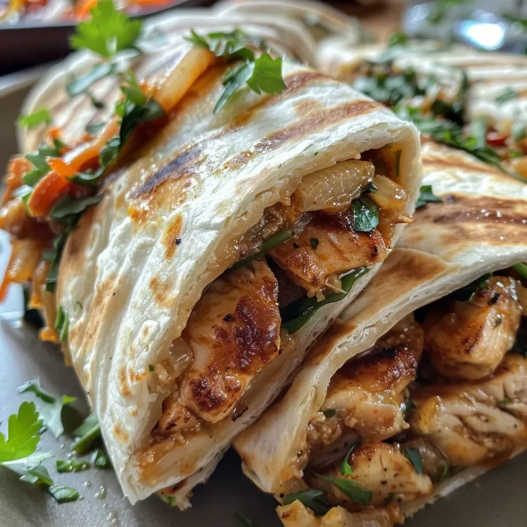Delicious wrap showcasing vibrant ingredients including chicken and mayonnaise.