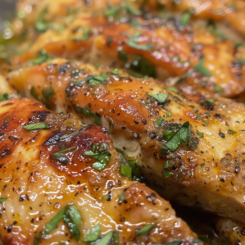 Asinhas de frango apimentadas em uma bandeja, com molho ao fundo.