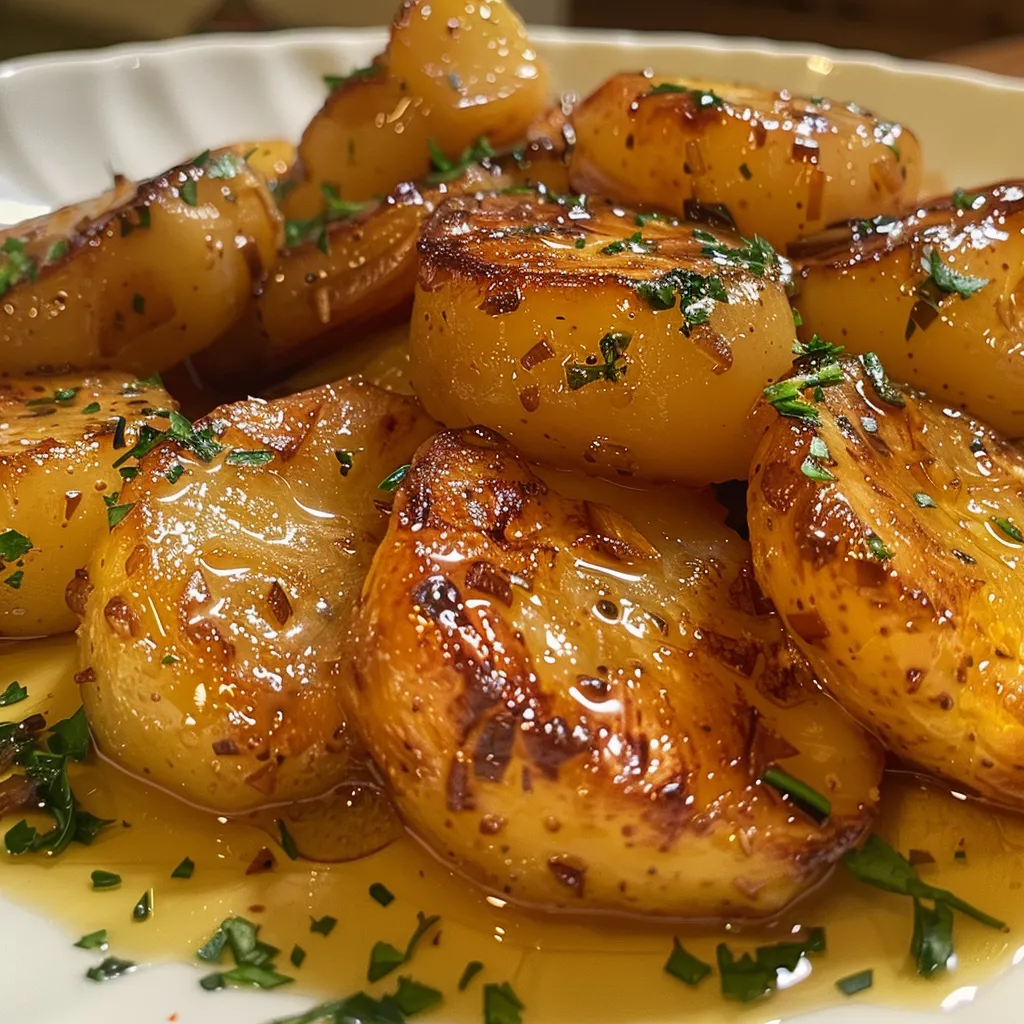 Crispy Batata Sauté with a drizzle of olive oil.