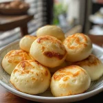 Visual detalhado de Pão de Queijo de Frigideira, com apresentação apetitosa e ingredientes visíveis.