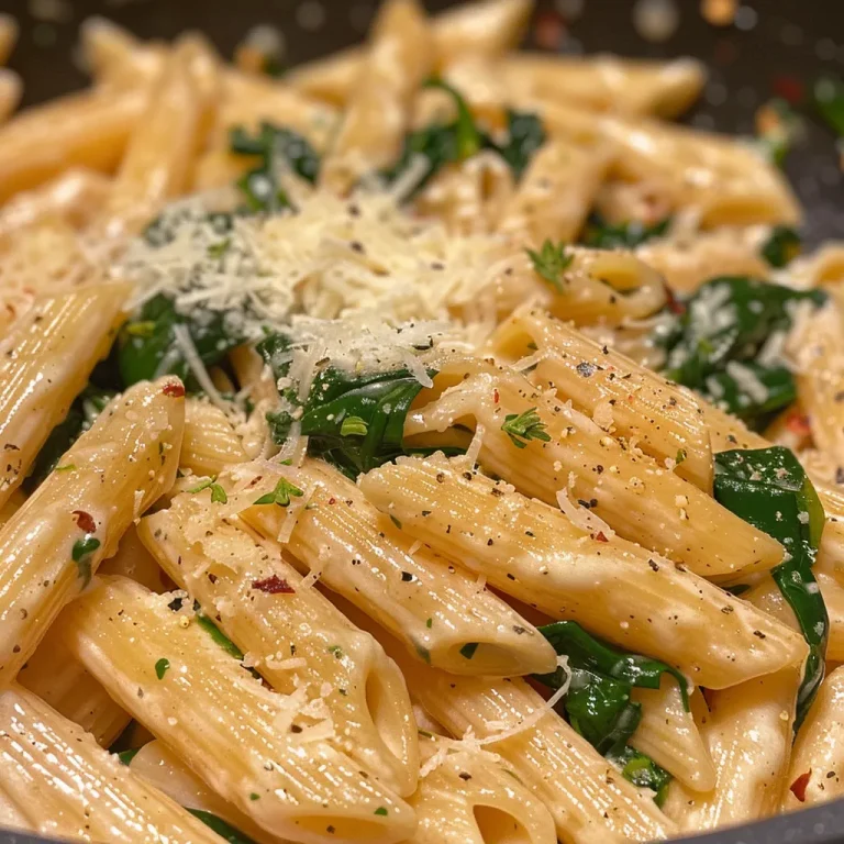 Massa Cremosa de Espinafre: Um Toque de Sabor e Conforto na Sua Mesa A vibrant plate of creamy spinach pasta showcasing its rich texture.