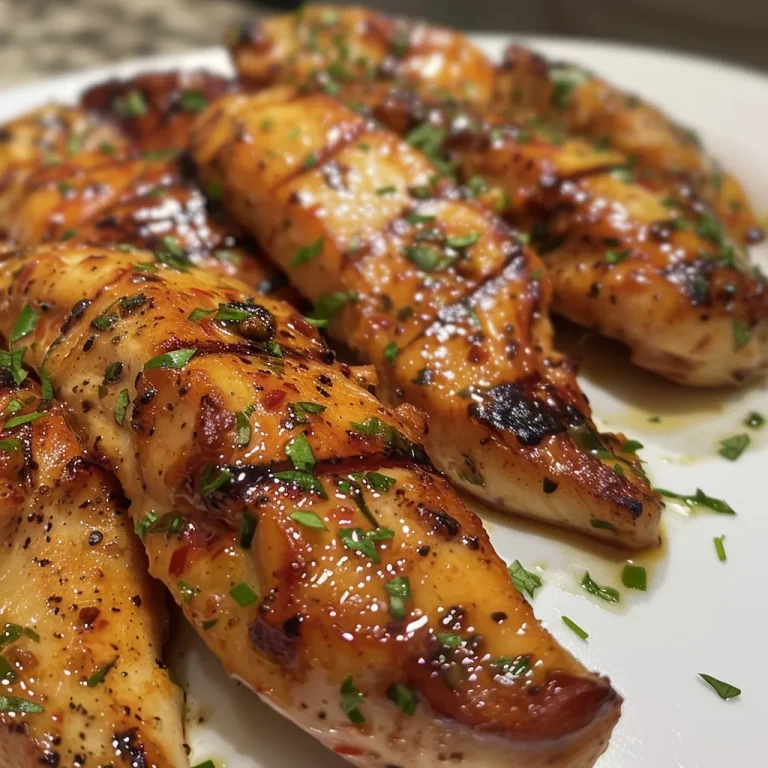 Porção de frango com molho de manteiga em uma mesa de jantar.