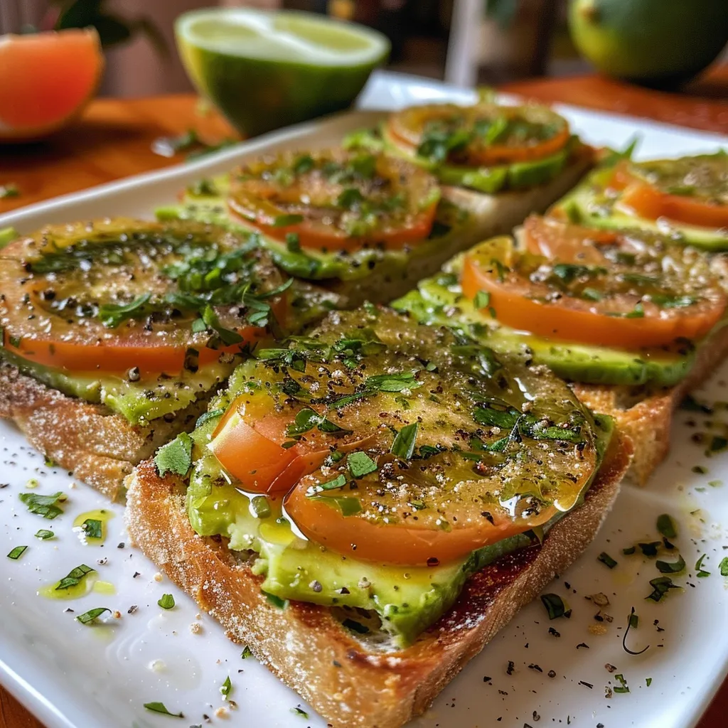 Appetizing avocado toast with a sprinkle of salt, pepper, and lemon juice, captured in detail.