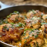 Prato de Frango Cremoso à Toscana com tomates secos e espinafre.