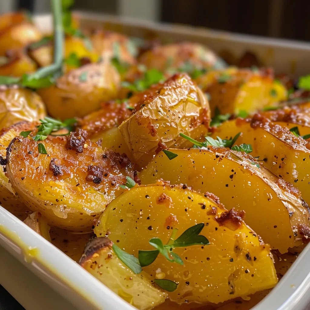 Close-up de batata assada recheada, com detalhes visíveis de frango moído e muçarela.