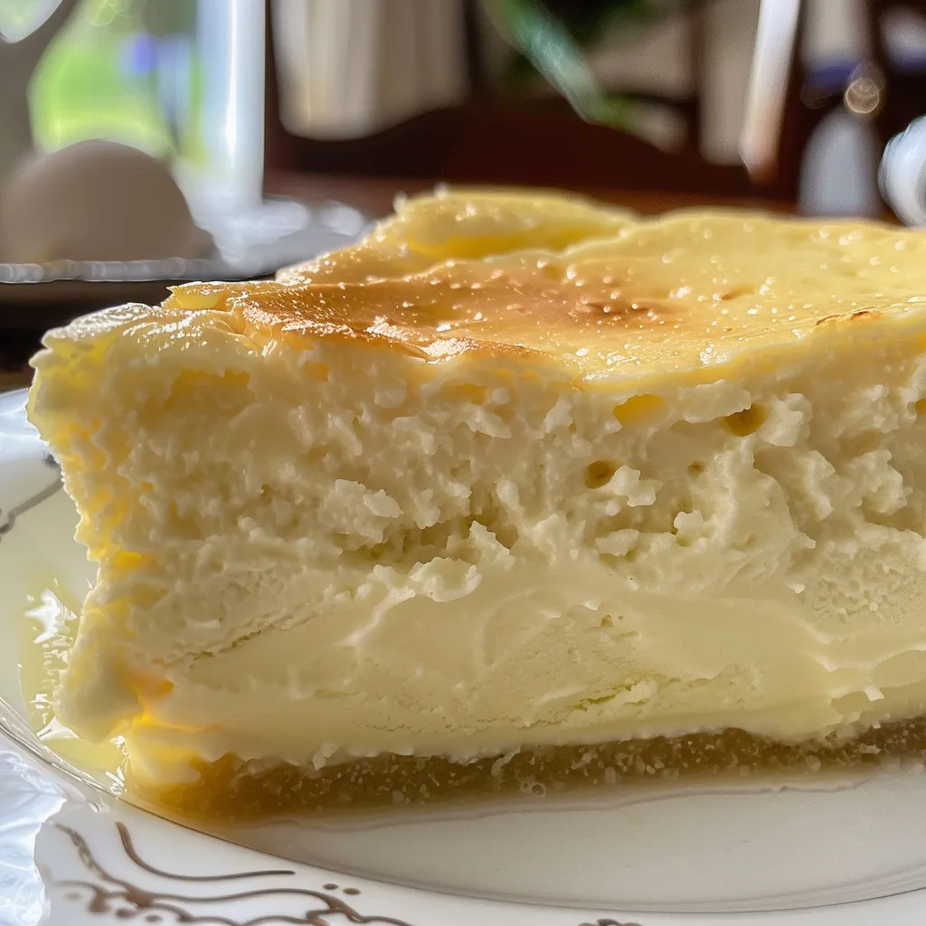 Porção de bolo de milho cremoso, apresentando a crocância da cobertura de coco ou queijo.