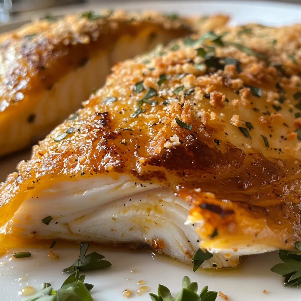 Filé de frango empanado saudável com produção caseira em foco.