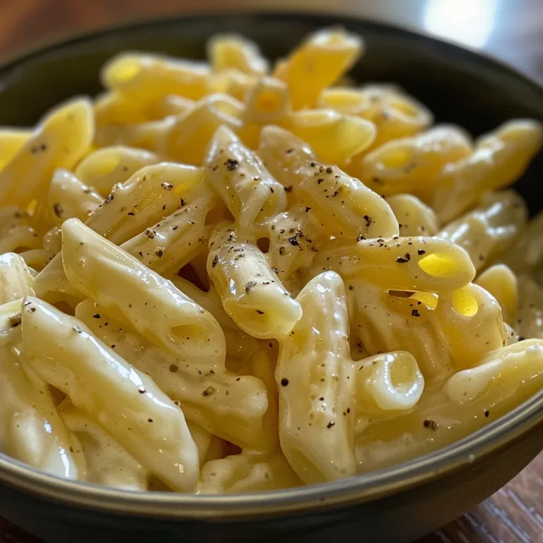 Macarrão espaguete misturado com azeite e alho, visto de lado.