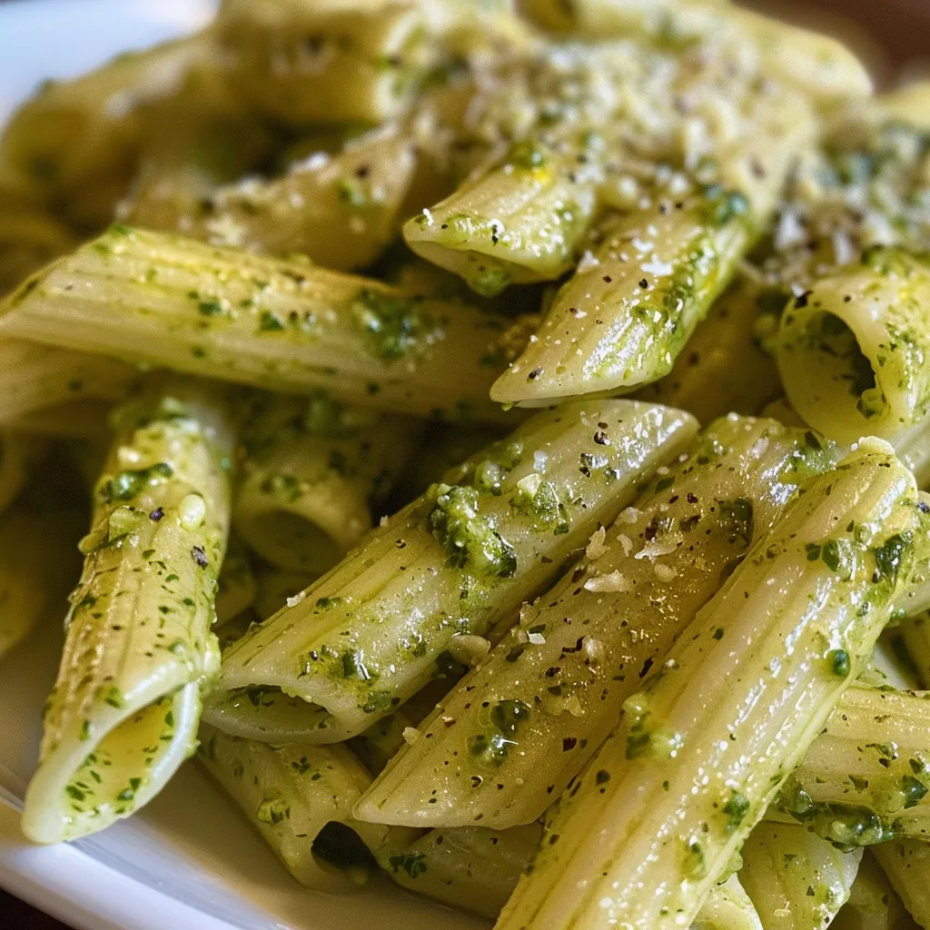 A colorful dish of pasta with nuts and grated parmesan, ready to enjoy.