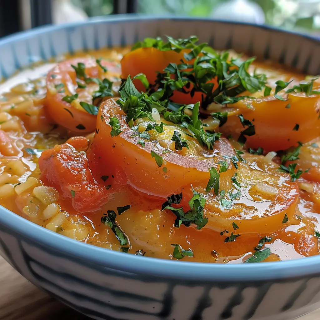 Side view of Macarrão with homemade tomato sauce, highlighting fresh ingredients and garnishes.