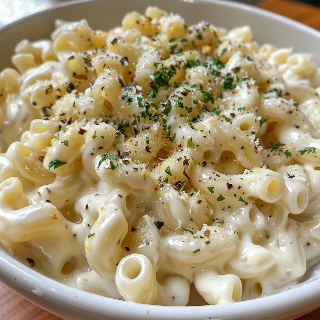 Tasty spaghetti in creamy sauce with finely chopped onions.