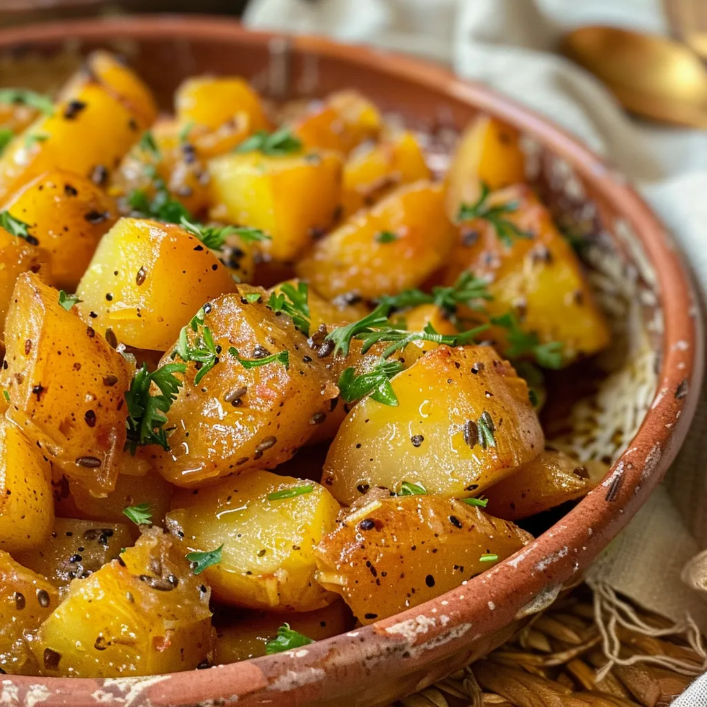 Porção de nhoque de batata acompanhada de molho simples.