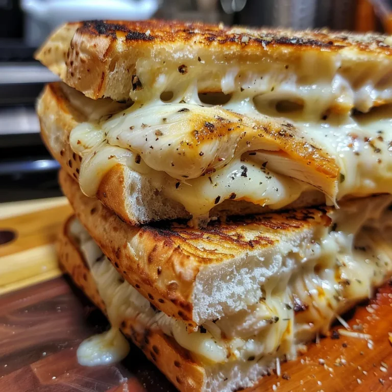 Close-up shot of a juicy sandwich filled with chicken and Philadelphia cream cheese.