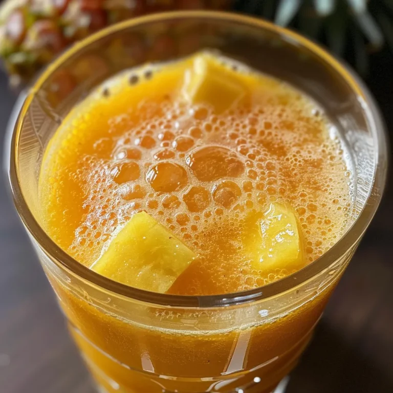 Vibrant image of Suco de Abacaxi com Hortelã with ice cubes and fresh mint.