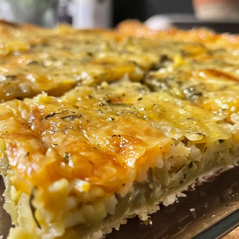 Close-up of a juicy Torta de legumes fácil, showcasing colorful vegetables in a golden crust.