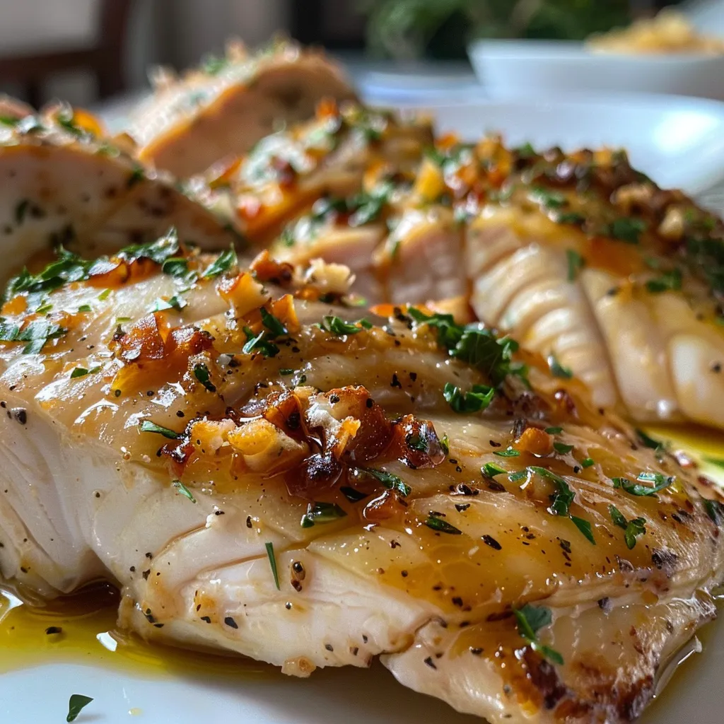 Juicy Frango Grelhado with a rich Coronel sauce, viewed from the side.