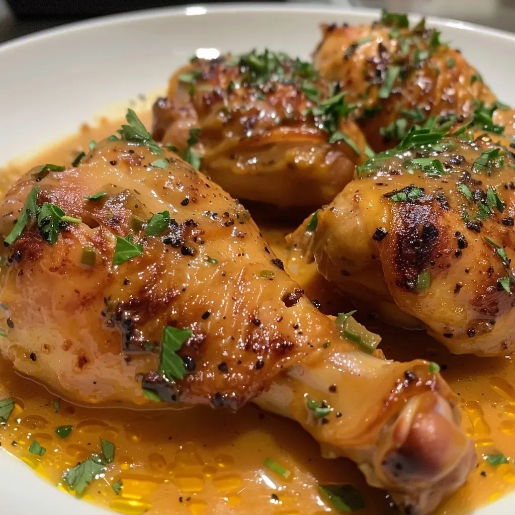 ['Frango grelhado suculento com molho de manga.', 'Peito de frango grelhado coberto por molho de manga.', 'Filé de frango dourado apresentado com molho de manga.', 'Frango grelhado com uma camada de molho de manga vibrante.']