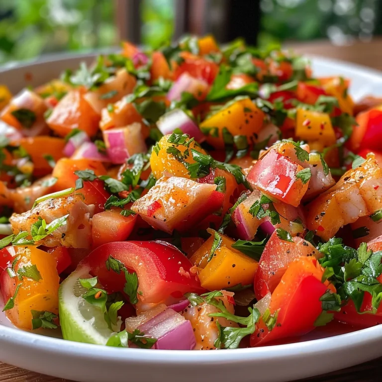 Salada de cuscuz com legumes e frango em um prato colorido.