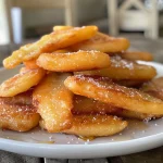 Close-up de macarrão alho e óleo, com alho dourado e salsinha fresca.