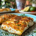 Filé de peixe empanado crocante, frito, com textura dourada e suculenta.