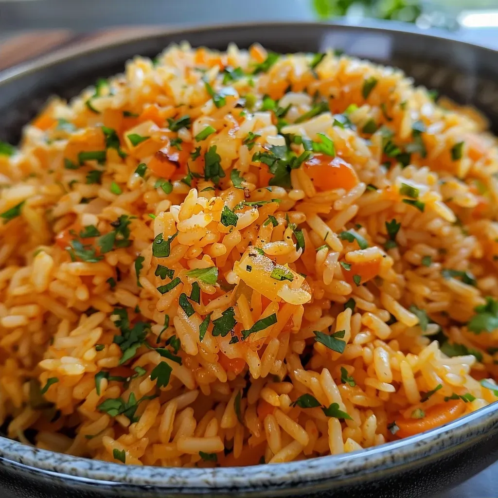 ['Prato de Arroz de Cenoura Brasileiro com grãos soltos e coloridos.', 'Close-up de Arroz de Cenoura Brasileiro mostrando sua textura e cor vibrante.', 'Arroz de Cenoura Brasileiro em uma tigela, com cenouras raladas visíveis.', 'Imagem de Arroz de Cenoura Brasileiro servido em um prato branco.']