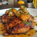 ['Bifes de frango ao lado, com molho de mostarda.', 'Close de bifes de frango suculentos com mostarda.', 'Imagem de bifes de frango preparados com mostarda.', 'Bifes de frango com mostarda, apresentados em um prato.']