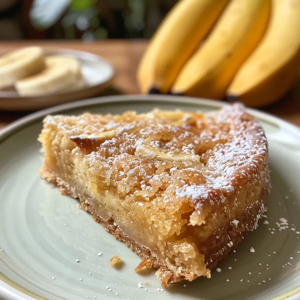 ['Bolo de banana com coco em uma fatia, mostrando textura macia.', 'Close-up de um bolo de banana com coco, enfatizando sua umidade.', 'Lateral de um bolo de banana e coco, com destaque para os ingredientes.', 'Bolo de banana com coco em fatias, revelando frutas secas.']