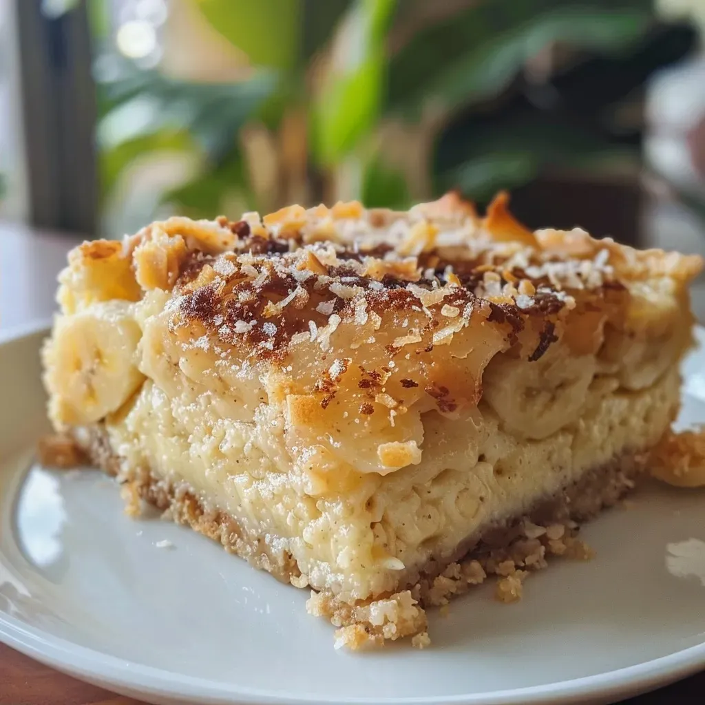 ['Bolo de banana e coco Fit em destaque, com fatias de banana no topo.', 'Vista lateral de um bolo saudável de banana e coco, com textura úmida.', 'Bolo de banana e coco Fit, mostrando camadas de coco ralado e banana.', 'Close-up de um bolo de banana e coco fit, com aparência apetitosa.']