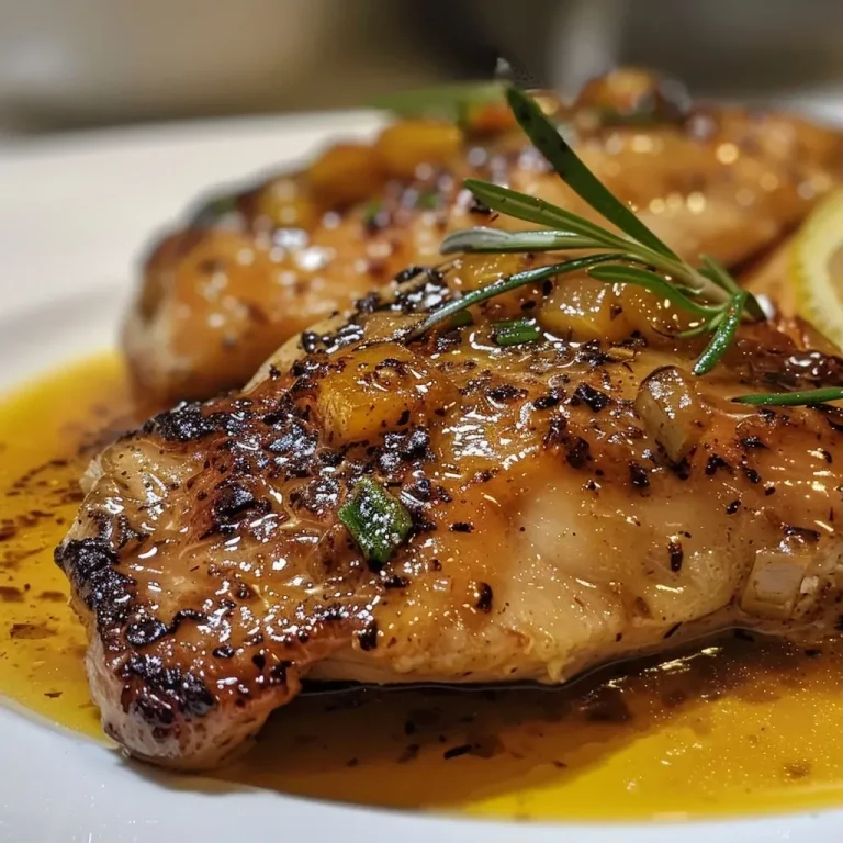 ['Prato de Frango ao Molho de Mostarda com molho cremoso.', 'Filé de peito de frango coberto com mostarda e creme de leite.', 'Close de um prato de frango suculento com molho amarelo.', 'Frango ao molho de mostarda servido com decoração de cheiro-verde.']