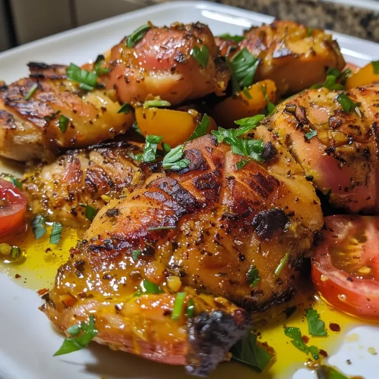 ['Frango ao molho em uma tigela, com acompanhamentos frescos.', 'Close de pratos de frango ao molho, com ervas e ingredientes visíveis.', 'Frango suculento ao molho, servido em um prato rústico.', 'Coxas de frango ao molho, decoradas com salsinha e cebolinha.']