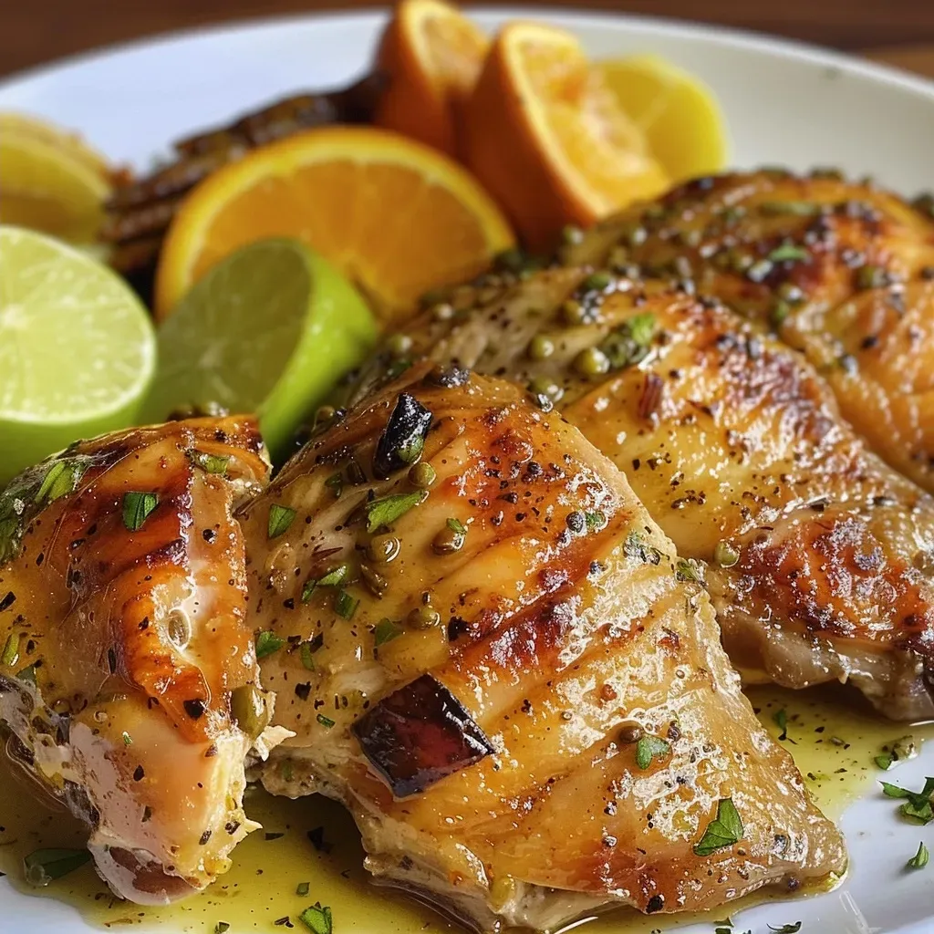 ['Frango grelhado na chapa com molho de abacate em um prato.', 'Close de peito de frango grelhado com molho de abacate e acompanhamentos.', 'Frango grelhado com molho de abacate, servido com arroz e feijões.', 'Prato com frango na chapa e molho de abacate, decorado com coentro.']