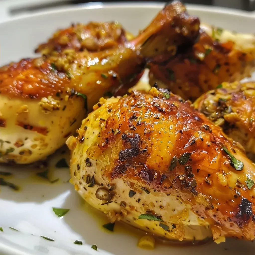 ['Peito de frango crocante na Airfryer.', 'Frango dourado e suculento preparado na Airfryer.', 'Close de frango crocante feito na Airfryer.', 'Frango na Airfryer com crosta dourada.']