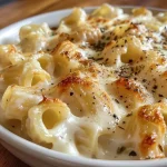 ['Prato de Mac and Cheese de abóbora com queijo derretido.', 'Close de Mac and Cheese de abóbora em textura cremosa.', 'Mac and Cheese de abóbora servido em prato colorido.', 'Macarrão integral com abóbora e queijo, em destaque.']
