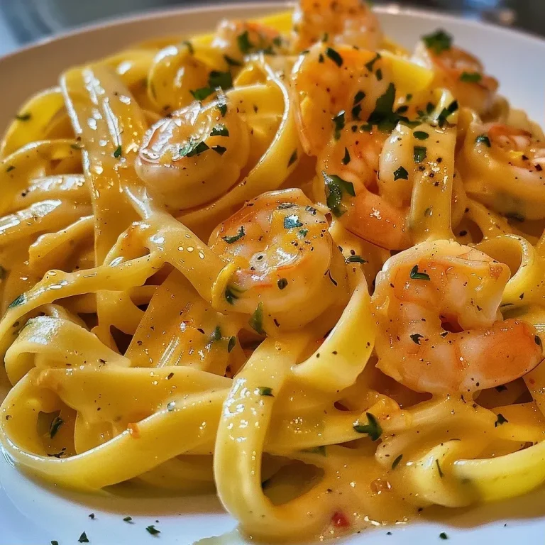 ['Massa de camarão com molho cremoso de alho e limão.', 'Prato de tagliatelle com camarão e molho de alho.', 'Close de massa de camarão com ingredientes frescos.', 'Massa de tagliatelle envolta em molho de camarão.']