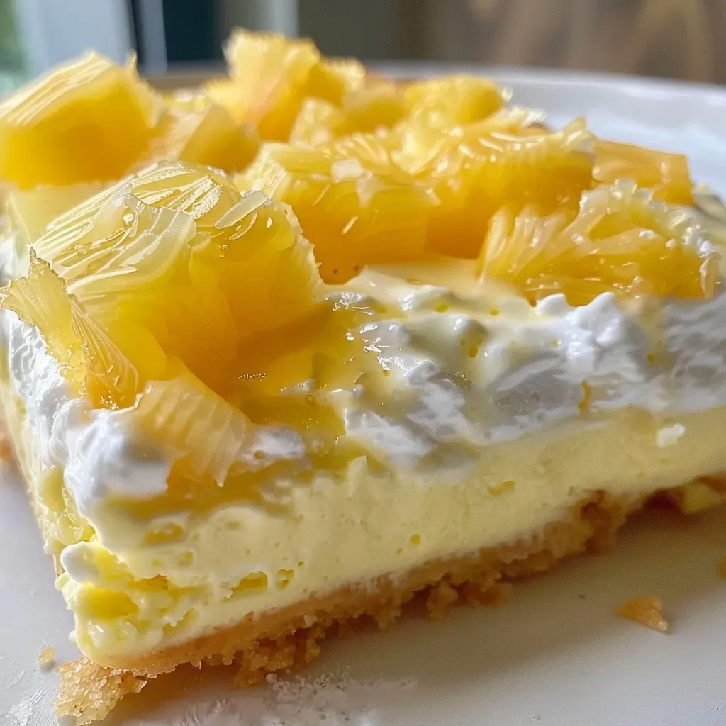 ['Mousse de abacaxi cremosa em uma taça.', 'Close-up de mousse de abacaxi com textura suave.', 'Mousse de abacaxi servida com pedaços de fruta.', 'Vista lateral de mousse de abacaxi em um prato.']
